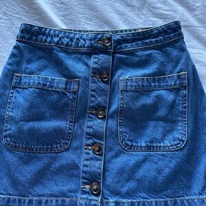 Free People Blue Denim Skirt